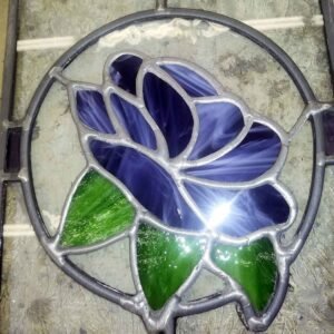 Blue Rose Stained Glass